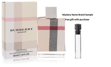 Burberry London (New) by Burberry Eau De Parfum Spray 1.7 oz And a Mystery Name brand sample vile