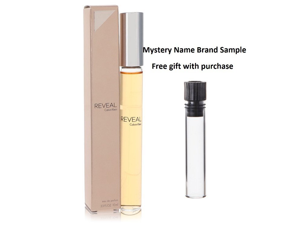 Reveal Calvin Klein by Calvin Klein Eau De Parfum Spray Rollerball .33 oz And a Mystery Name brand sample vile