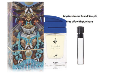 Qafiya 03 by Ajmal Eau De Parfum Spray (Unisex) 2.5 oz And a Mystery Name brand sample vile
