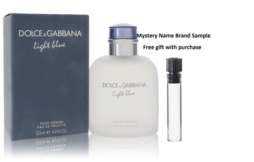Light Blue by Dolce & Gabbana Eau De Toilette Spray 4.2 oz And a Mystery Name brand sample vile