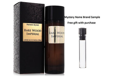 Private Blend Rare Wood Imperial by Chkoudra Paris Eau De Parfum Spray 3.4 oz And a Mystery Name brand sample vile