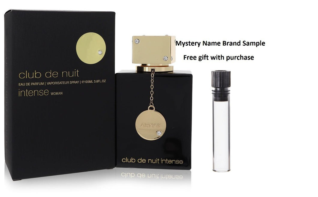 Club De Nuit Intense by Armaf Eau De Parfum Spray 3.6 oz And a Mystery Name brand sample vile