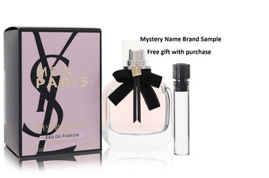Mon Paris by Yves Saint Laurent Eau De Parfum Spray 1.6 oz And a Mystery Name brand sample vile