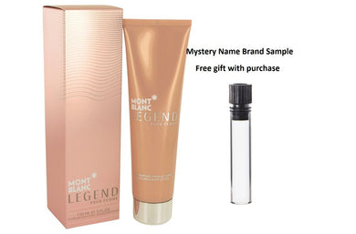 MontBlanc Legend by Mont Blanc Body Lotion 5 oz And a Mystery Name brand sample vile