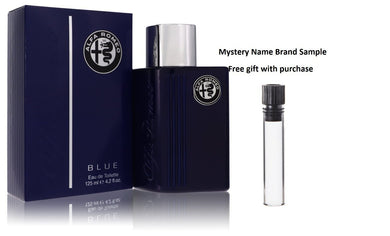 Alfa Romeo Blue by Alfa Romeo Eau De Toilette Spray 4.2 oz And a Mystery Name brand sample vile