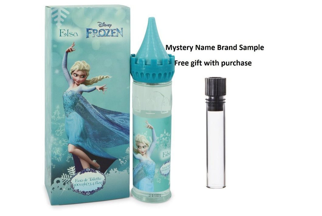 Disney Frozen Elsa by Disney Eau De Toilette Spray (Castle Packaging) 3.4 oz And a Mystery Name brand sample vile