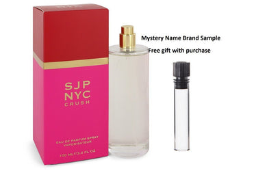 SJP NYC Crush by Sarah Jessica Parker Eau De Parfum Spray 3.4 oz And a Mystery Name brand sample vile