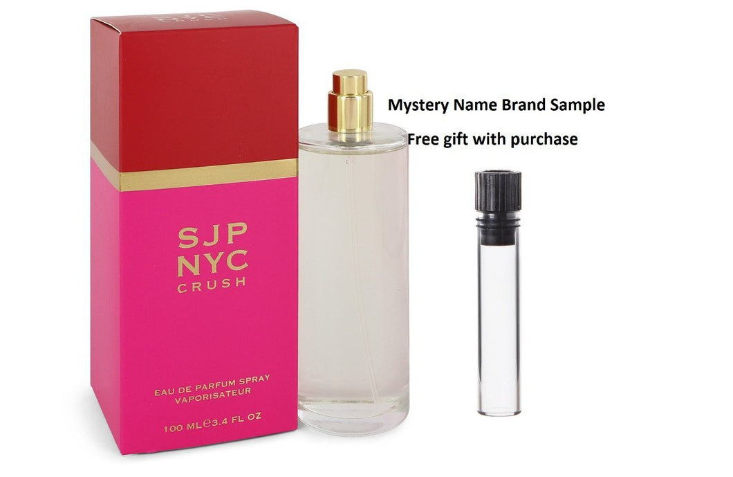SJP NYC Crush by Sarah Jessica Parker Eau De Parfum Spray 3.4 oz And a Mystery Name brand sample vile