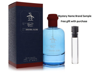 Original Penguin Original Blend by Original Penguin Eau De Toilette Spray 3.4 oz And a Mystery Name brand sample vile