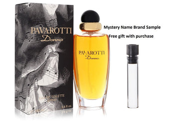 PAVAROTTI Donna by Luciano Pavarotti Eau De Toilette Spray 3.4 oz And a Mystery Name brand sample vile