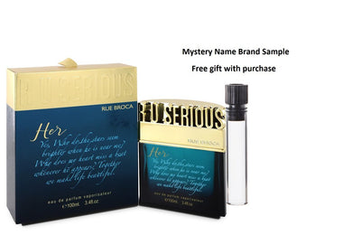 R U Serious Her by Rue Broca Eau De Parfum Spray 3.4 oz And a Mystery Name brand sample vile
