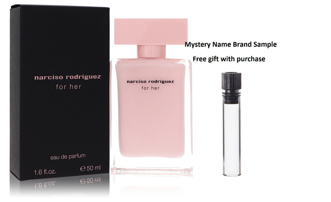 Narciso Rodriguez by Narciso Rodriguez Eau De Parfum Spray 1.6 oz And a Mystery Name brand sample vile