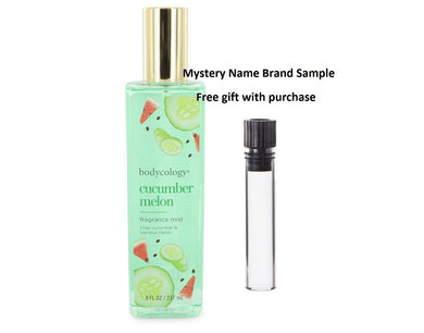 Bodycology Cucumber Melon by Bodycology Fragrance Mist 8 oz And a Mystery Name brand sample vile