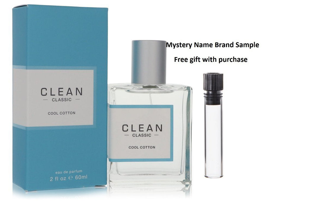 Clean Cool Cotton by Clean Eau De Parfum Spray 2 oz And a Mystery Name brand sample vile