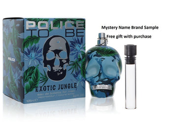 Police To Be Exotic Jungle by Police Colognes Eau De Toilette Spray 4.2 oz And a Mystery Name brand sample vile