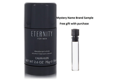 ETERNITY by Calvin Klein Deodorant Stick 2.6 oz And a Mystery Name brand sample vile