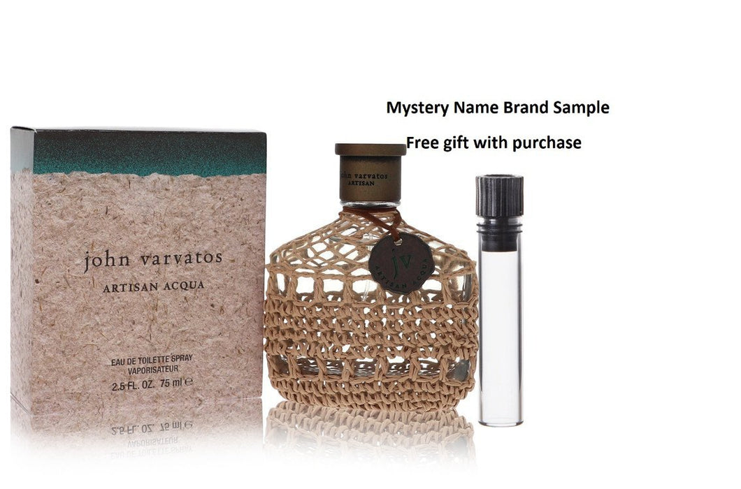 John Varvatos Artisan Acqua by John Varvatos Eau De Toilette Spray 2.5 oz And a Mystery Name brand sample vile
