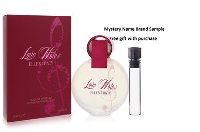 Love Notes by Ellen Tracy Eau De Parfum Spray 3.3 oz And a Mystery Name brand sample vile
