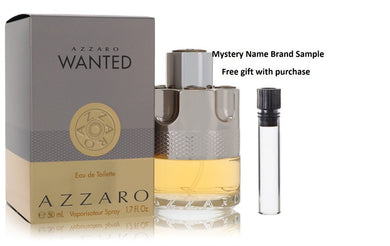 Azzaro Wanted by Azzaro Eau De Toilette Spray 1.7 oz And a Mystery Name brand sample vile