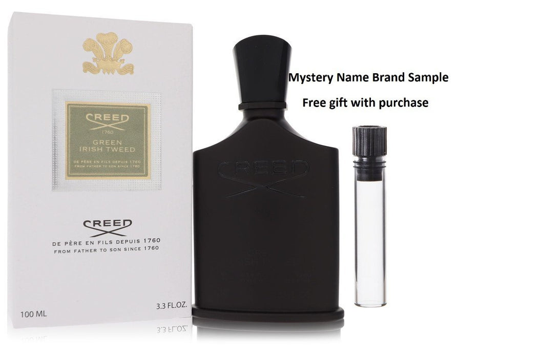 GREEN IRISH TWEED by Creed Eau De Parfum Spray 3.3 oz And a Mystery Name brand sample vile