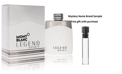 Montblanc Legend Spirit by Mont Blanc Eau De Toilette Spray 3.3 oz And a Mystery Name brand sample vile