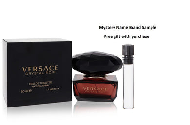 Crystal Noir by Versace Eau De Toilette Spray 1.7 oz And a Mystery Name brand sample vile