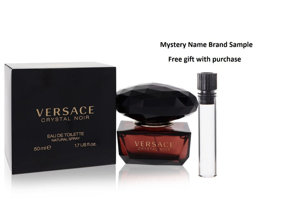 Crystal Noir by Versace Eau De Toilette Spray 1.7 oz And a Mystery Name brand sample vile