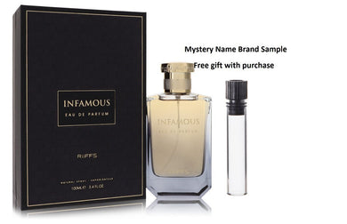 Riiffs Infamous by Riiffs Eau De Parfum Spray 3.4 oz And a Mystery Name brand sample vile