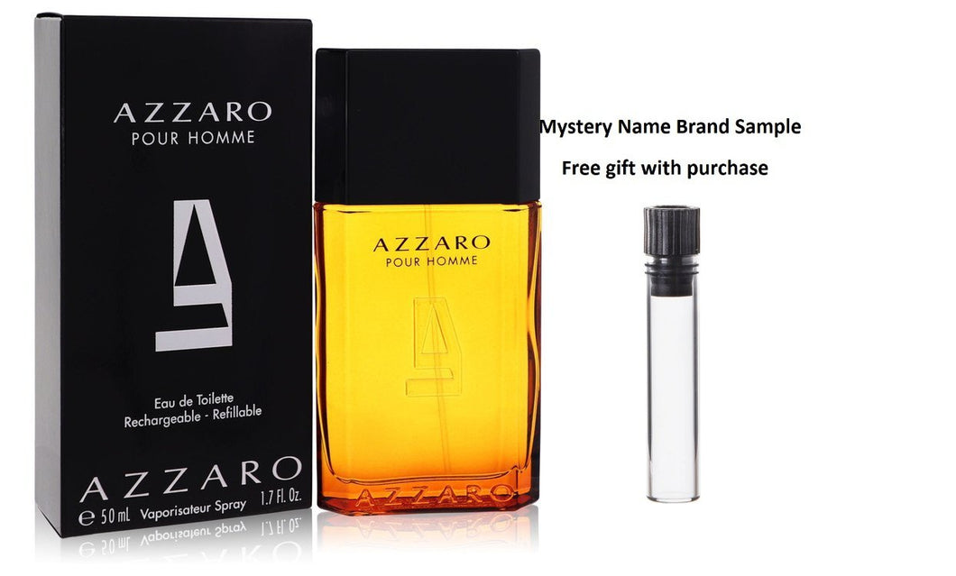 AZZARO by Azzaro Eau De Toilette Spray 1.7 oz And a Mystery Name brand sample vile
