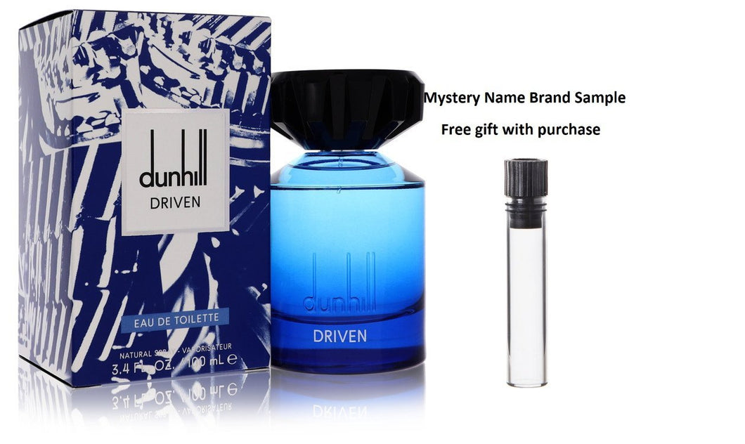 Dunhill Driven Blue by Alfred Dunhill Eau De Toilette Spray 3.4 oz And a Mystery Name brand sample vile
