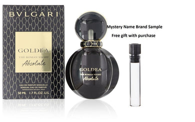 Bvlgari Goldea The Roman Night Absolute by Bvlgari Eau De Parfum Spray 1.7 oz And a Mystery Name brand sample vile