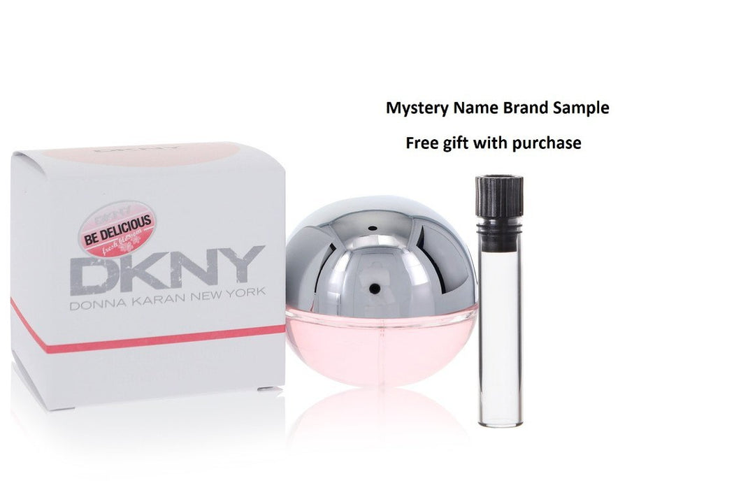 Be Delicious Fresh Blossom by Donna Karan Eau De Parfum Spray 1 oz And a Mystery Name brand sample vile