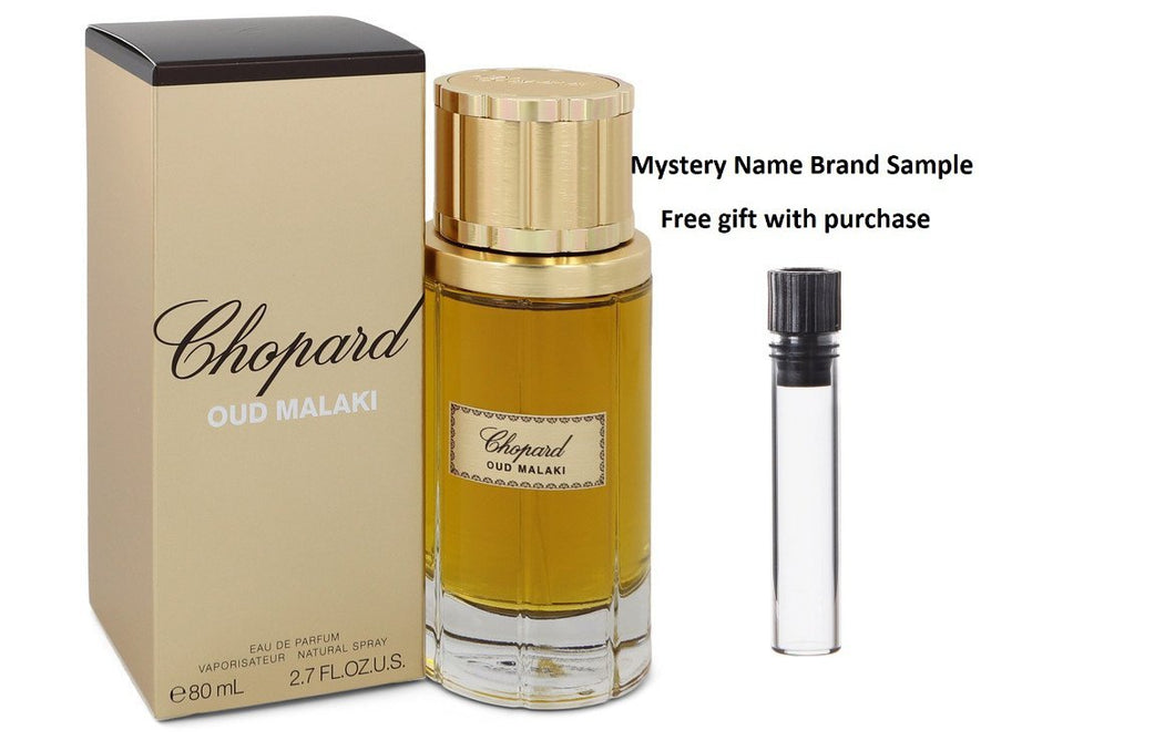 Chopard Oud Malaki by Chopard Eau De Parfum Spray (Unisex) 2.7 oz And a Mystery Name brand sample vile