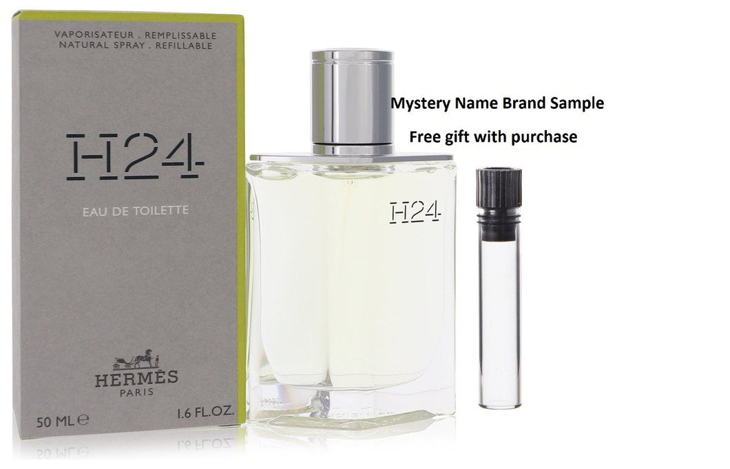 H24 by Hermes Eau De Toilette Refillable Spray 1.6 oz And a Mystery Name brand sample vile