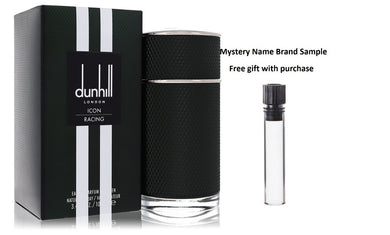 Dunhill Icon Racing by Alfred Dunhill Eau De Parfum Spray 3.4 oz And a Mystery Name brand sample vile