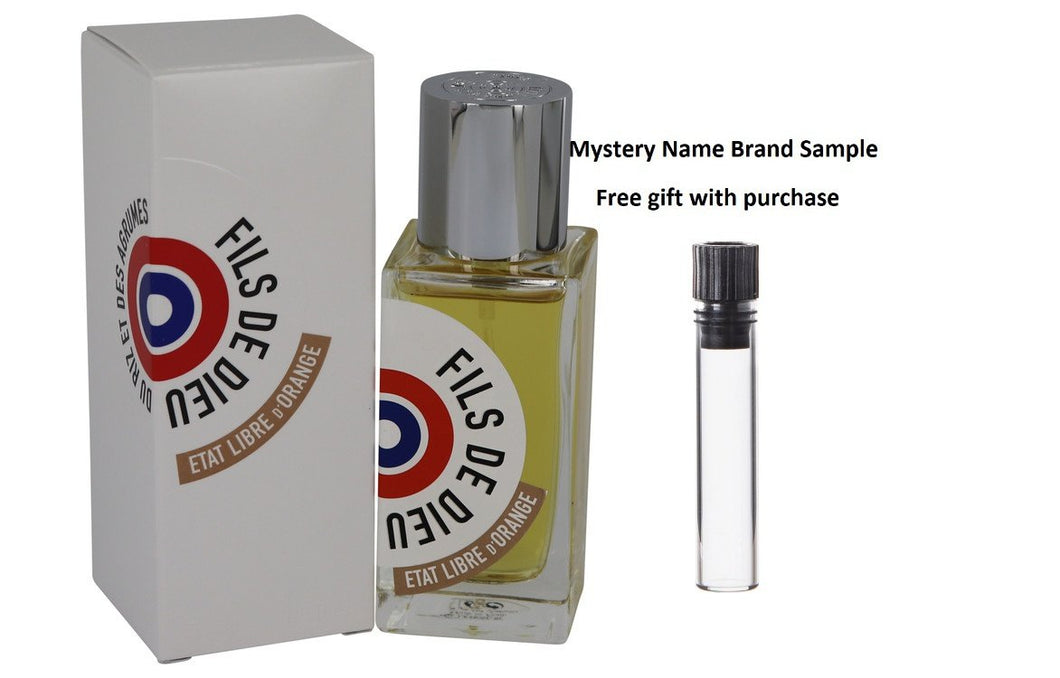 Fils De Dieu by Etat Libre D'Orange Eau De Parfum Spray (Unisex) 1.6 oz And a Mystery Name brand sample vile