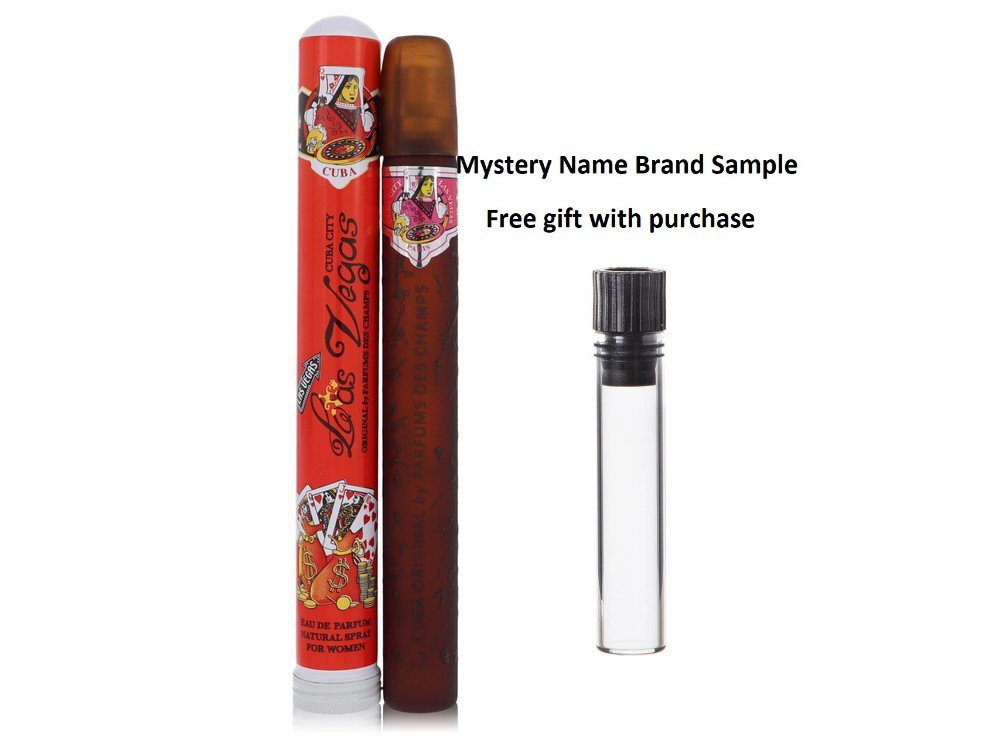 Cuba Las Vegas by Fragluxe Eau De Parfum Spray 1.17 oz And a Mystery Name brand sample vile