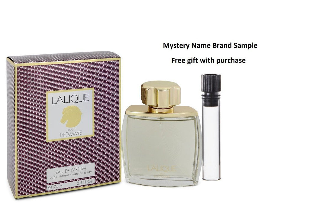 Lalique Equus by Lalique Eau De Parfum Spray 2.5 oz And a Mystery Name brand sample vile