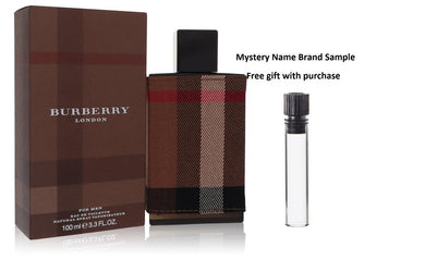 Burberry London (New) by Burberry Eau De Toilette Spray 3.4 oz And a Mystery Name brand sample vile