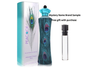 Philippe Venet Peacock by Philippe Venet Eau De Parfum Spray 3.4 oz And a Mystery Name brand sample vile