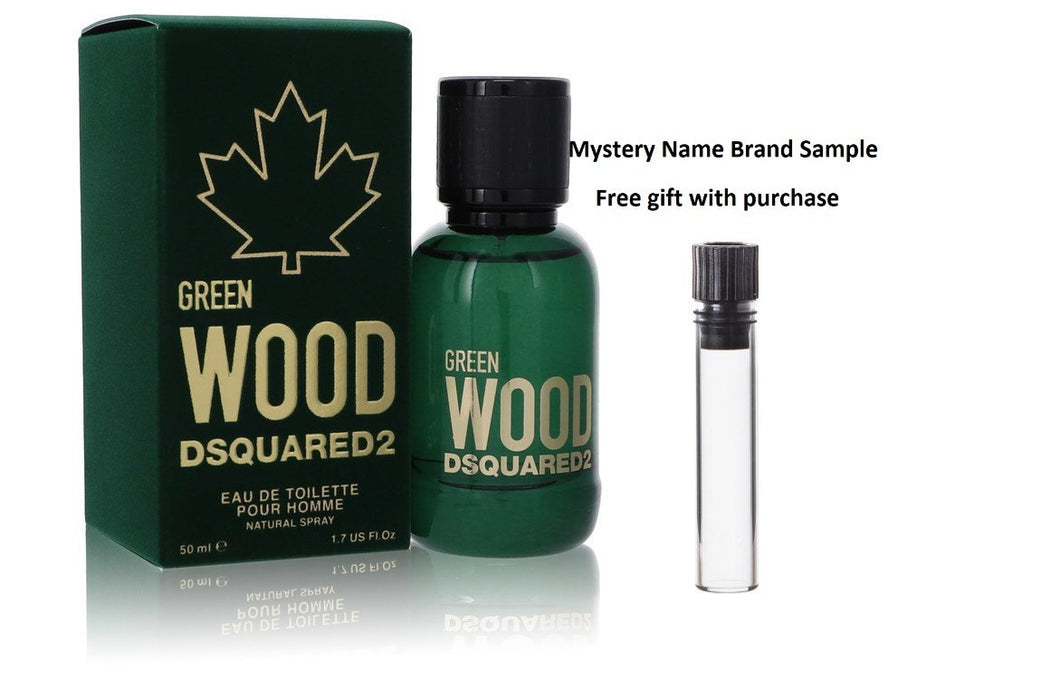 Dsquared2 Wood Green by Dsquared2 Eau De Toilette Spray 1.7 oz And a Mystery Name brand sample vile