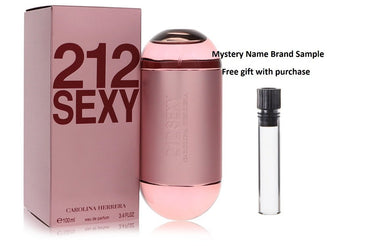 212 Sexy by Carolina Herrera Eau De Parfum Spray 3.4 oz And a Mystery Name brand sample vile