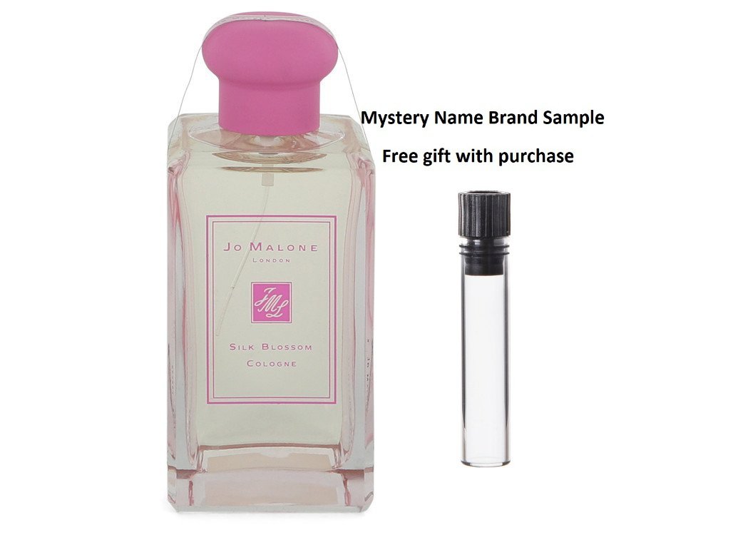 Jo Malone Silk Blossom by Jo Malone Cologne Spray (Unisex Unboxed) 3.4 oz  And a Mystery Name brand sample vile
