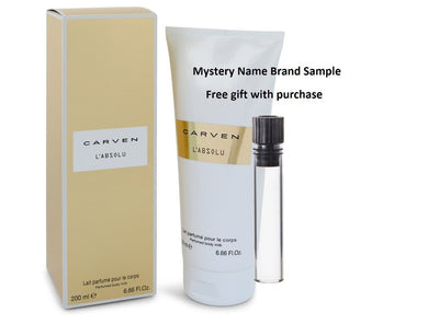 Carven L'absolu by Carven Body Milk 6.7 oz And a Mystery Name brand sample vile