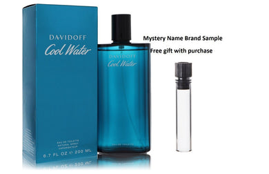 COOL WATER by Davidoff Eau De Toilette Spray 6.7 oz And a Mystery Name brand sample vile