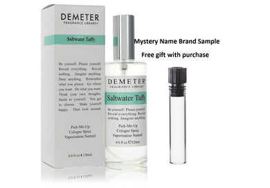 Demeter Saltwater Taffy by Demeter Cologne Spray (Unisex) 4 oz And a Mystery Name brand sample vile