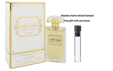 Khaltat Al Dhahabi by Nusuk Eau De Parfum Spray (Unisex) 3.4 oz And a Mystery Name brand sample vile