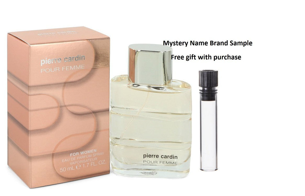 Pierre Cardin Pour Femme by Pierre Cardin Eau De Parfum Spray 1.7 oz And a Mystery Name brand sample vile