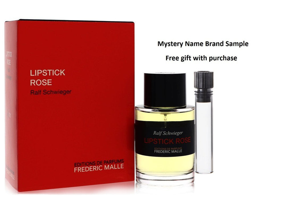 Lipstick Rose by Frederic Malle Eau De Parfum Spray (Unisex) 3.4 oz And a Mystery Name brand sample vile