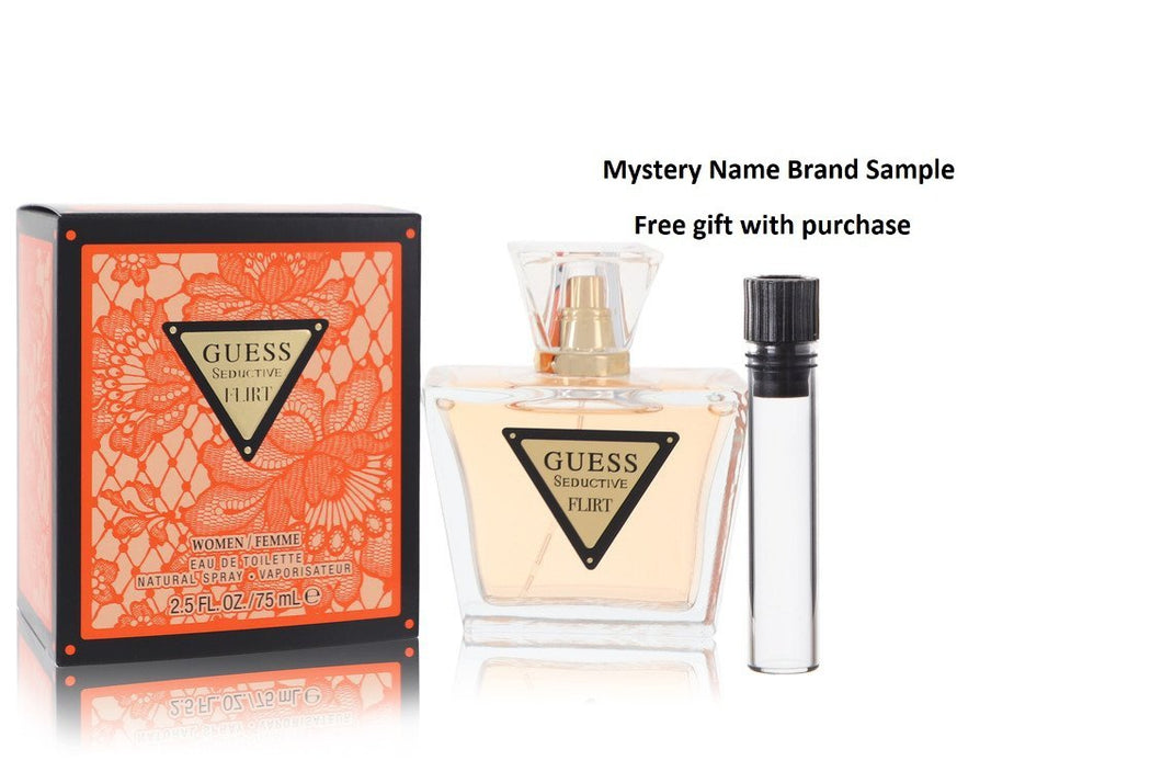 Guess Seductive Flirt by Guess Eau De Toilette Spray 2.5 oz And a Mystery Name brand sample vile